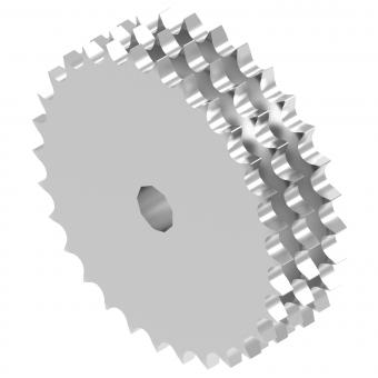 Chain Wheel Plate Triplex
for chain 06B-3, 3/8 x 7/32 RØ6.35mm

 