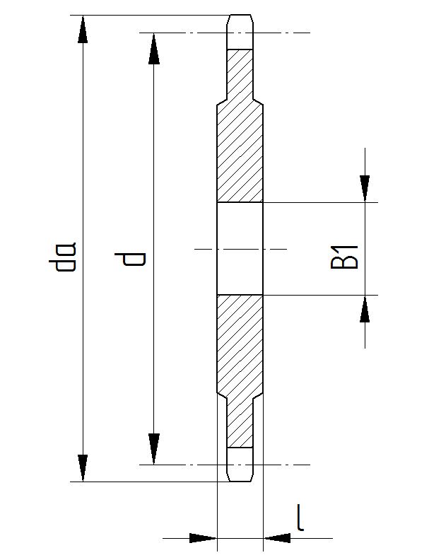 Kettenradscheibe Type 06 B-1, 53 Zähne - Präzisions-Kettenrad Für Fahrräder & Maschinen